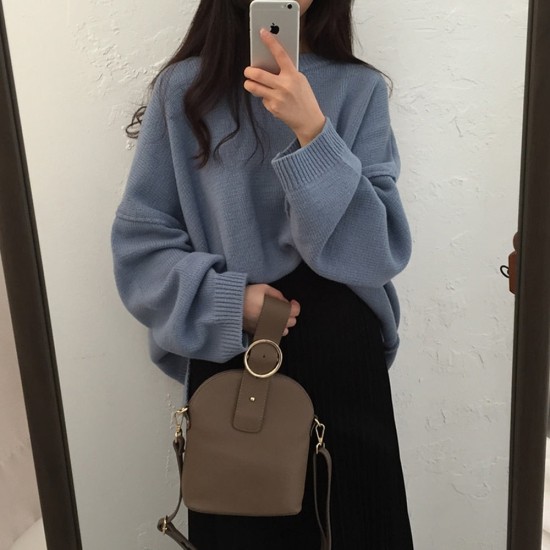 Chic Pullover Sweater Women Loose Lazy Oversize Knitted Tops Streetwear Chic Pullover Sweater Women Loose Lazy Oversize Knitted Tops Streetwear