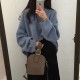 Chic Pullover Sweater Women Loose Lazy Oversize Knitted Tops Streetwear Chic Pullover Sweater Women Loose Lazy Oversize Knitted Tops Streetwear