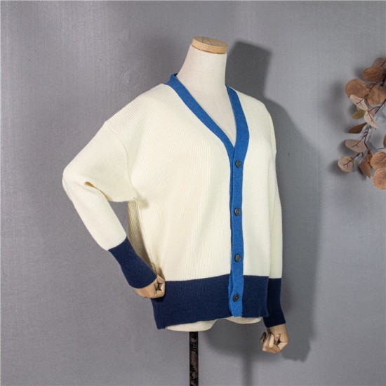 Vintage Cardigan V Neck Single-breasted Korean Chic Knitted Sweater Vintage Cardigan V Neck Single-breasted Korean Chic Knitted Sweater