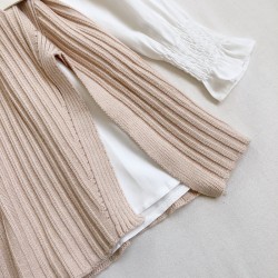 Vest Sweater Women White Shirts Knitted Vest Two-piece Set