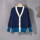 Vintage Cardigan V Neck Single-breasted Korean Chic Knitted Sweater Vintage Cardigan V Neck Single-breasted Korean Chic Knitted Sweater