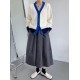 Vintage Cardigan V Neck Single-breasted Korean Chic Knitted Sweater Vintage Cardigan V Neck Single-breasted Korean Chic Knitted Sweater