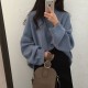 Chic Pullover Sweater Women Loose Lazy Oversize Knitted Tops Streetwear Chic Pullover Sweater Women Loose Lazy Oversize Knitted Tops Streetwear