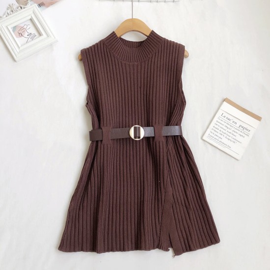Vest Sweater Women White Shirts Knitted Vest Two-piece Set Vest Sweater Women White Shirts Knitted Vest Two-piece Set
