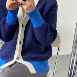 Vintage Cardigan V Neck Single-breasted Korean Chic Knitted Sweater