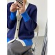 Vintage Cardigan V Neck Single-breasted Korean Chic Knitted Sweater Vintage Cardigan V Neck Single-breasted Korean Chic Knitted Sweater