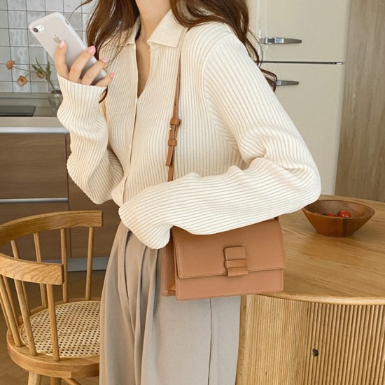 Casual Sweater V Neck Button Up Cardigan Loose Vintage Knitted Casual Sweater V Neck Button Up Cardigan Loose Vintage Knitted