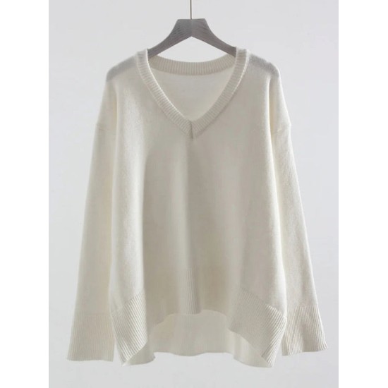 Knitted Sweater Pullovers Loose Casual Tops Jumpers Knitted Sweater Pullovers Loose Casual Tops Jumpers