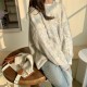 Fashion Twist Striped Sweater Women Retro Pullover Loose Fashion Twist Striped Sweater Women Retro Pullover Loose