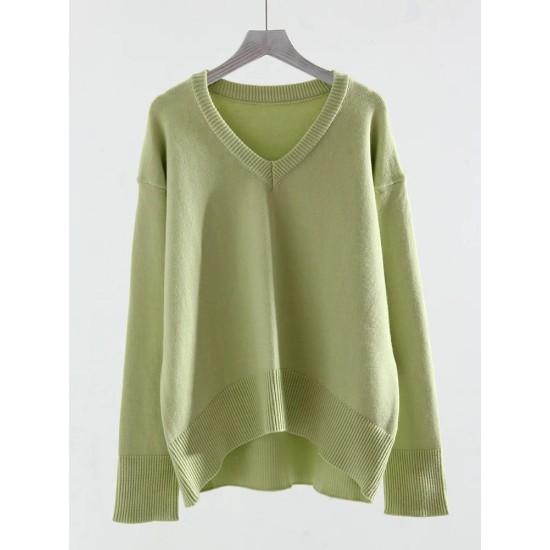 Knitted Sweater Pullovers Loose Casual Tops Jumpers Knitted Sweater Pullovers Loose Casual Tops Jumpers