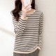 O-Neck Pullover Striped Casual Long-sleeved Knitted Sweater O-Neck Pullover Striped Casual Long-sleeved Knitted Sweater