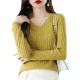 Women Sweater Long Sleeve Top Knitted Pullover V-Neck Fashion Women Sweater Long Sleeve Top Knitted Pullover V-Neck Fashion