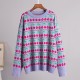 Women's Sweater Graphic Pullover O Neck Oversized Knit Tops Vintage Women's Sweater Graphic Pullover O Neck Oversized Knit Tops Vintage