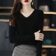Women Sweater Long Sleeve Top Knitted Pullover V-Neck Fashion Women Sweater Long Sleeve Top Knitted Pullover V-Neck Fashion