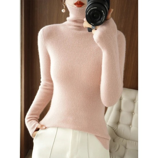 Women Sweater Turtleneck Slim Bottoming Shirt Pullovers Women Sweater Turtleneck Slim Bottoming Shirt Pullovers