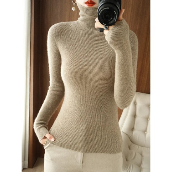 Women Sweater Turtleneck Slim Bottoming Shirt Pullovers Women Sweater Turtleneck Slim Bottoming Shirt Pullovers