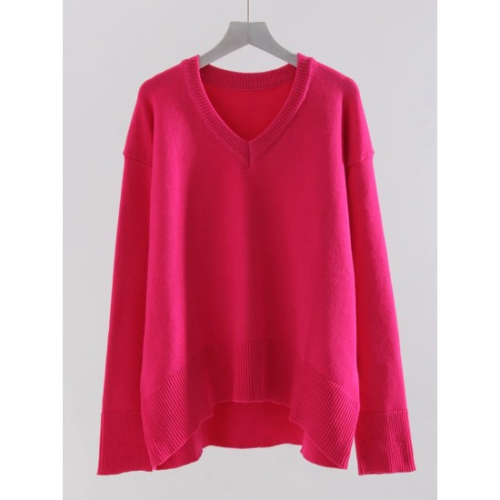 Knitted Sweater Pullovers Loose Casual Tops Jumpers Knitted Sweater Pullovers Loose Casual Tops Jumpers