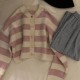 Striped Knitted Button Up Loose Cardigan Sweaters Striped Knitted Button Up Loose Cardigan Sweaters