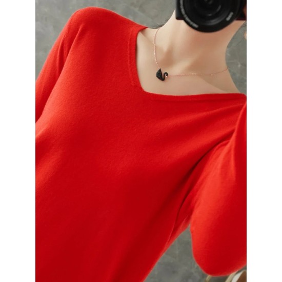 V-neck Knitted Pullovers Loose Bottoming Shirt Fashion Jumper Sweater V-neck Knitted Pullovers Loose Bottoming Shirt Fashion Jumper Sweater