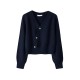 Skew Button Cardigan V-neck Sweater Women Knitted Long Sleeve Tops Skew Button Cardigan V-neck Sweater Women Knitted Long Sleeve Tops
