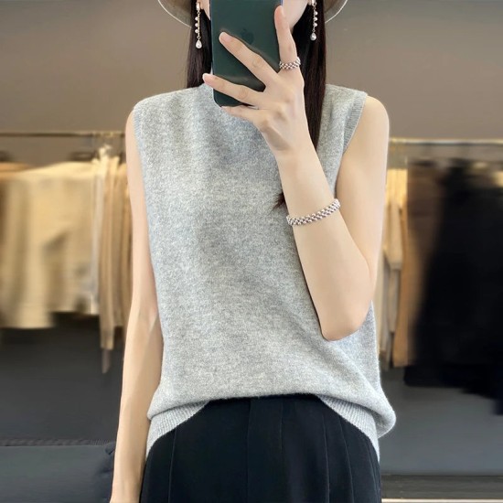 Cashmere Vest Pullover Indoor Sleeveless Sweater Cashmere Vest Pullover Indoor Sleeveless Sweater