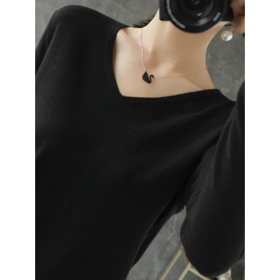 V-neck Knitted Pullovers Loose Bottoming Shirt Fashion Jumper Sweater V-neck Knitted Pullovers Loose Bottoming Shirt Fashion Jumper Sweater