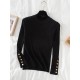 pullovers casual autumn button o-neck chic sweater pullovers casual autumn button o-neck chic sweater