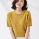 Short-sleeved O-neck Pullover T-shirt Knitted Base Sweater Short-sleeved O-neck Pullover T-shirt Knitted Base Sweater