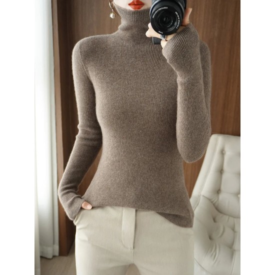 Women Sweater Turtleneck Slim Bottoming Shirt Pullovers Women Sweater Turtleneck Slim Bottoming Shirt Pullovers