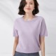 Short-sleeved O-neck Pullover T-shirt Knitted Base Sweater Short-sleeved O-neck Pullover T-shirt Knitted Base Sweater