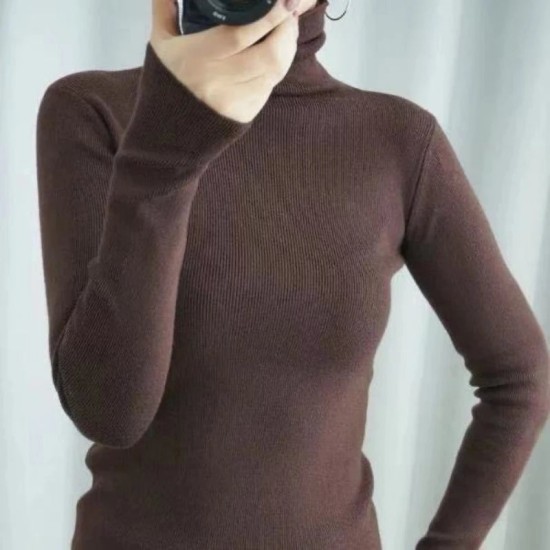 Women Sweater Turtleneck Warm Knitwear Casual Solid Fashion Women Sweater Turtleneck Warm Knitwear Casual Solid Fashion