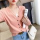 Cardigans Loose Solid Single Breasted V-neck Sweaters Fashion Cardigans Loose Solid Single Breasted V-neck Sweaters Fashion