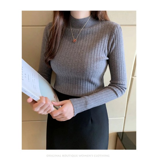 Sweater Slim Jumpers Knitted Solid Pullover Elegant Sweater Sweater Slim Jumpers Knitted Solid Pullover Elegant Sweater