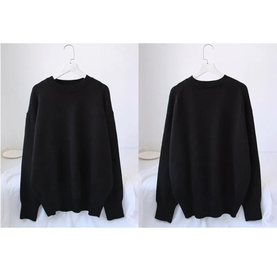 Oversized Sweaters Casual Autumn Warm Knit Women Jumper