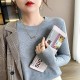 Sweater Solid O-neck Knitwear Korean Casual Pullovers Long Sleeve Sweater Solid O-neck Knitwear Korean Casual Pullovers Long Sleeve
