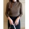 Sweater Slim Jumpers Knitted Solid Pullover Elegant Sweater