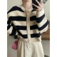 Fashion Sweater Cardigan Knitted Striped Long Sleeve Casual Tops Fashion Sweater Cardigan Knitted Striped Long Sleeve Casual Tops