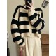 Fashion Sweater Cardigan Knitted Striped Long Sleeve Casual Tops Fashion Sweater Cardigan Knitted Striped Long Sleeve Casual Tops