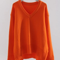 Knitted Sweater Pullovers Loose Casual Tops Jumpers