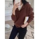 V-neck Sweater Long-sleeved Knitted Pullovers Ribbed Oversize V-neck Sweater Long-sleeved Knitted Pullovers Ribbed Oversize