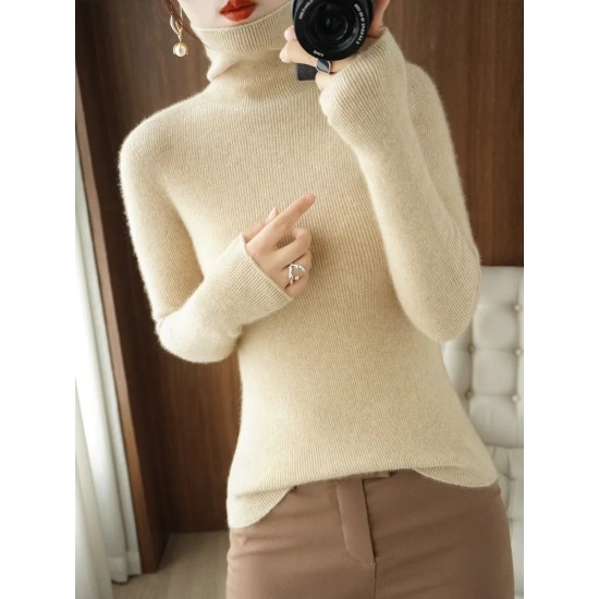 Women Sweater Turtleneck Slim Bottoming Shirt Pullovers Women Sweater Turtleneck Slim Bottoming Shirt Pullovers