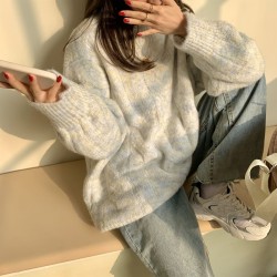 Fashion Twist Striped Sweater Women Retro Pullover Loose