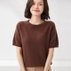 Short-sleeved O-neck Pullover T-shirt Knitted Base Sweater Short-sleeved O-neck Pullover T-shirt Knitted Base Sweater