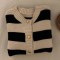 Fashion Sweater Cardigan Knitted Striped Long Sleeve Casual Tops