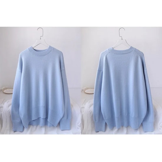 Oversized Sweaters Casual Autumn Warm Knit Women Jumper