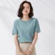 Short-sleeved O-neck Pullover T-shirt Knitted Base Sweater Short-sleeved O-neck Pullover T-shirt Knitted Base Sweater