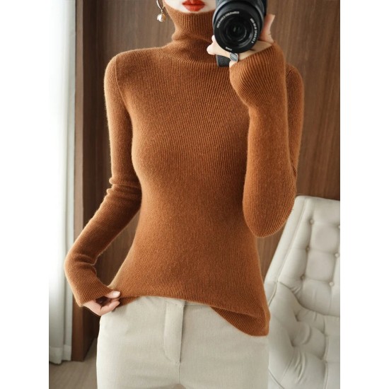 Women Sweater Turtleneck Slim Bottoming Shirt Pullovers Women Sweater Turtleneck Slim Bottoming Shirt Pullovers