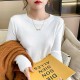 Sweater Solid O-neck Knitwear Korean Casual Pullovers Long Sleeve Sweater Solid O-neck Knitwear Korean Casual Pullovers Long Sleeve