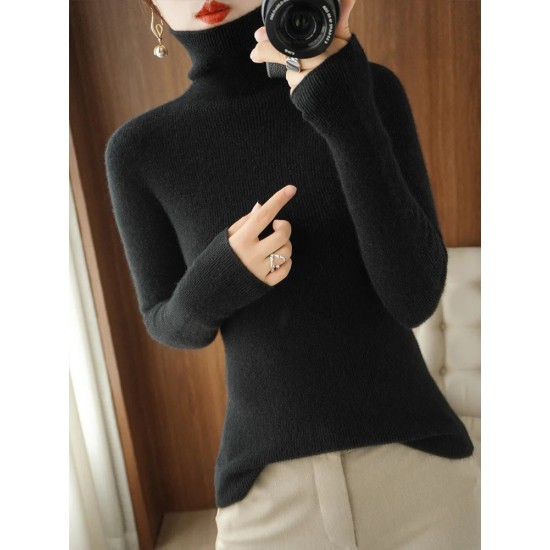 Women Sweater Turtleneck Slim Bottoming Shirt Pullovers Women Sweater Turtleneck Slim Bottoming Shirt Pullovers