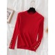 pullovers casual autumn button o-neck chic sweater pullovers casual autumn button o-neck chic sweater